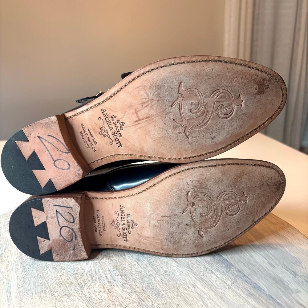 The Office Of Angela Scott Mr. Colin Double Monk Strap Shoes Cap Toe US Size 10 - Picture 11 of 11